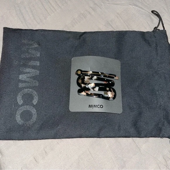 Mimco Hair Clip Set (3-piece) Black Pearl - Picture 2 of 3